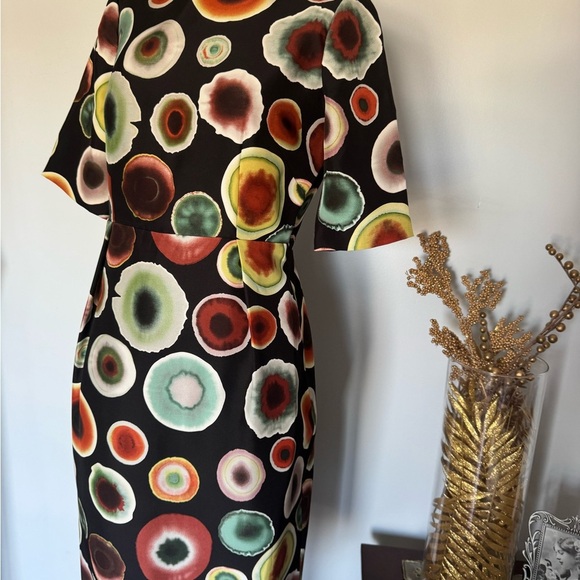 Hoss Intropia  NWT Silk Elegant Multicolor Patterned Dress. Ptp 17” length 37” - Picture 3 of 10